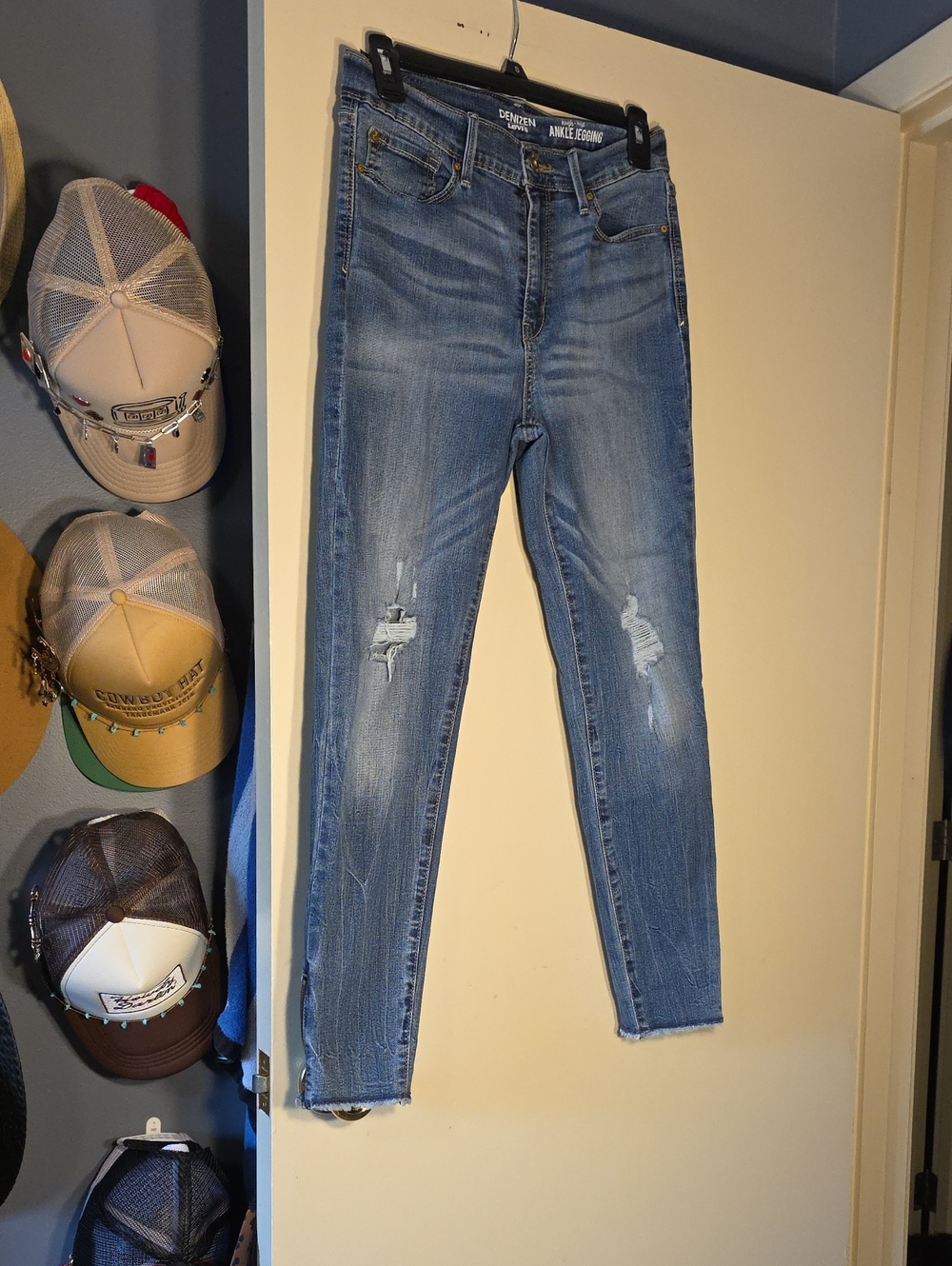 Denizen from Levi's Women's Light Blue Distressed Skinny Jeans